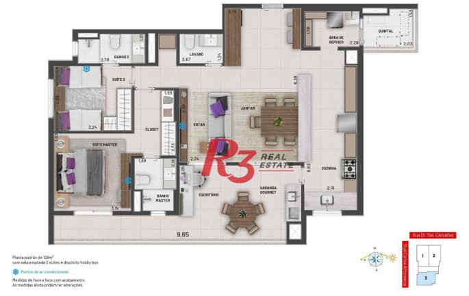 Imagem Apartamento com 3 Quartos à Venda, 124 m² em Gonzaga - Santos