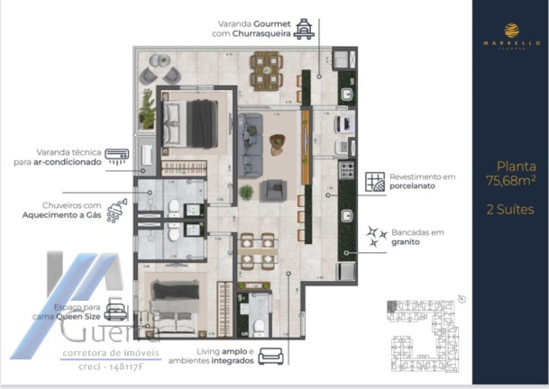Imagem Apartamento com 2 Quartos à Venda, 70 m² em Praia Grande - Ubatuba