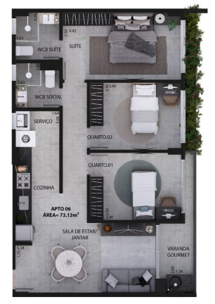 Imagem Imóvel com 1 Quarto à Venda, 29 m² em Jardim Oceania - João Pessoa