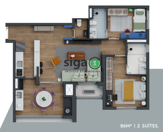 Imagem Apartamento com 3 Quartos à Venda, 85 m² em Brooklin - São Paulo Imagem Apartamento com 3 Quartos à Venda, 85 m² em Brooklin - São Paulo