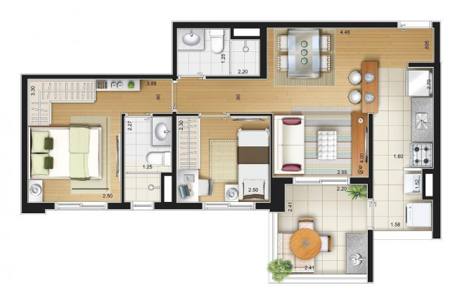 Imagem Apartamento com 2 Quartos à Venda, 69 m² em Vila Prudente - São Paulo