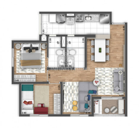 Imagem Apartamento com 3 Quartos à Venda, 58 m² em Interlagos - São Paulo