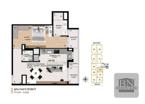Imagem Apartamento com 1 Quarto à Venda, 75 m² em Centro - Santa Cruz Do Sul Imagem Apartamento com 1 Quarto à Venda, 75 m² em Centro - Santa Cruz Do Sul