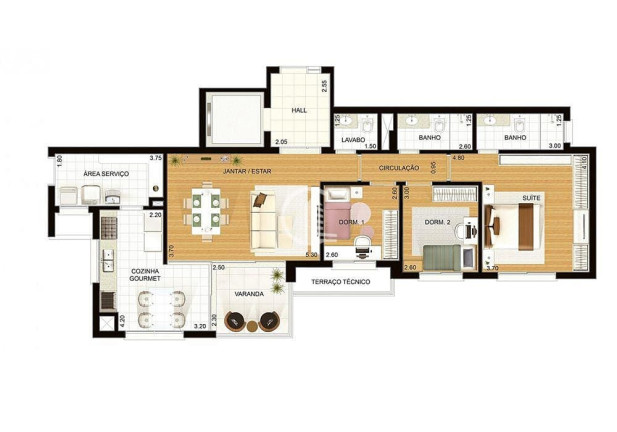 Imagem Apartamento com 3 Quartos à Venda, 110 m² em Cristo Redentor - Caxias Do Sul