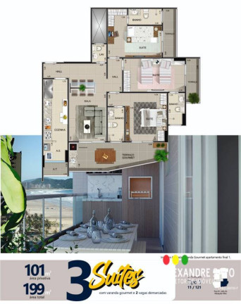 Imagem Apartamento com 3 Quartos à Venda, 102 m² em Guilhermina - Praia Grande Imagem Apartamento com 3 Quartos à Venda, 102 m² em Guilhermina - Praia Grande