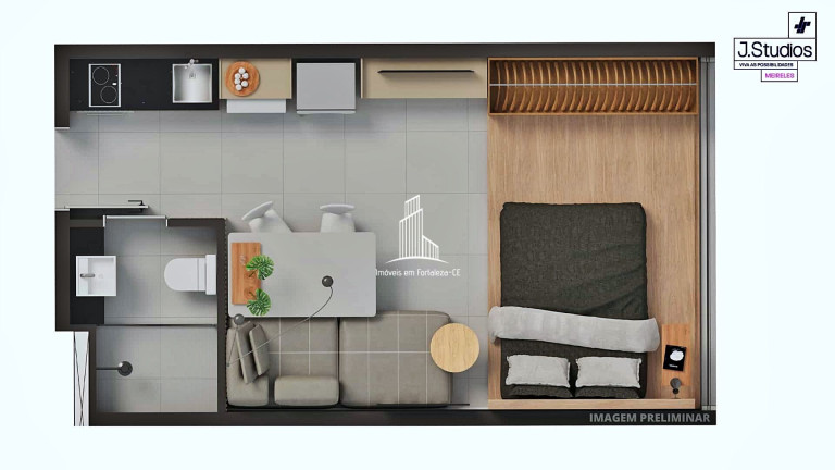 Imagem Imóvel com 1 Quarto à Venda, 25 m² em Meireles - Fortaleza