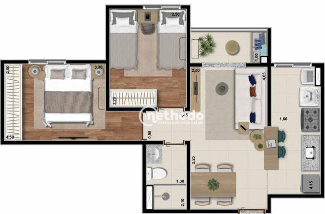 Imagem Apartamento com 2 Quartos à Venda, 56 m² em Mansões Santo Antônio - Campinas Imagem Apartamento com 2 Quartos à Venda, 56 m² em Mansões Santo Antônio - Campinas