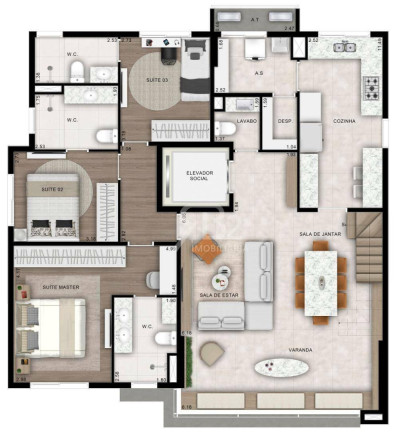 Apartamento com 3 Quartos à Venda, 129 m² em Cambuí - Campinas