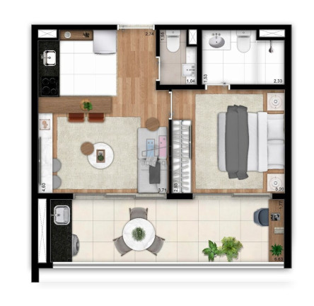 Imagem Apartamento com 1 Quarto à Venda, 48 m² em Vila Clementino - São Paulo Imagem Apartamento com 1 Quarto à Venda, 48 m² em Vila Clementino - São Paulo