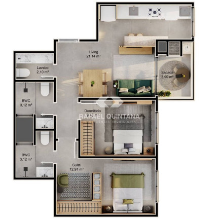 Imagem Apartamento com 2 Quartos à Venda, 64 m² em Saco Grande - Florianópolis