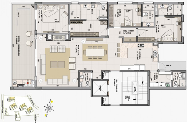 Imagem Apartamento com 3 Quartos à Venda, 250 m² em Tristeza - Porto Alegre