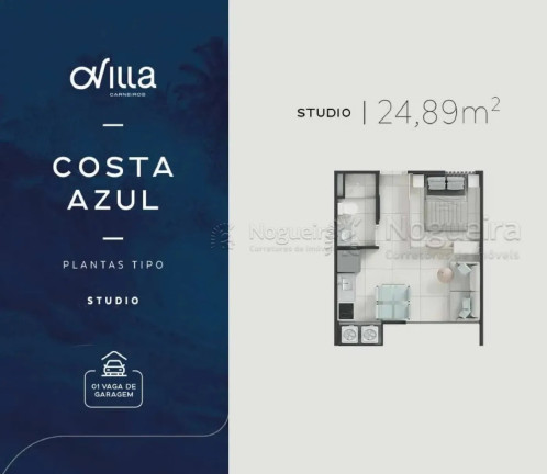 Flat com 1 Quarto à Venda, 25 m² em Carneiros - Tamandaré