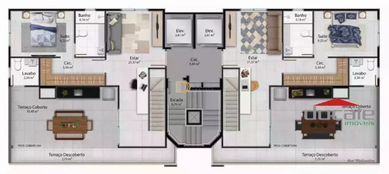 Foto do imóvel Apartamento com 3 Quartos à Venda, 76 m² em Jardim Camburi - Vitória