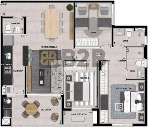 Imagem Apartamento com 3 Quartos à Venda, 96 m² em City Towers One - Bauru Imagem Apartamento com 3 Quartos à Venda, 96 m² em City Towers One - Bauru