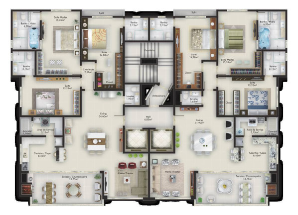Imagem Apartamento com 4 Quartos à Venda, 274 m² em Itapema