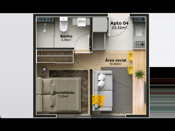Imagem Imóvel com 2 Quartos à Venda, 34 m² em Glória - Porto Alegre