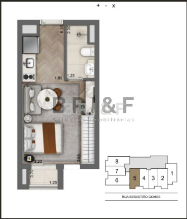 Imagem Apartamento com 1 Quarto à Venda, 33 m² em Brooklin - São Paulo