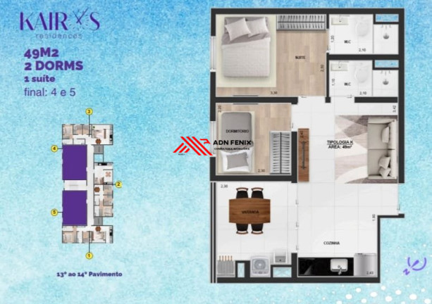 Apartamento com 2 Quartos à Venda, 55 m² em Vila Rosália - Guarulhos