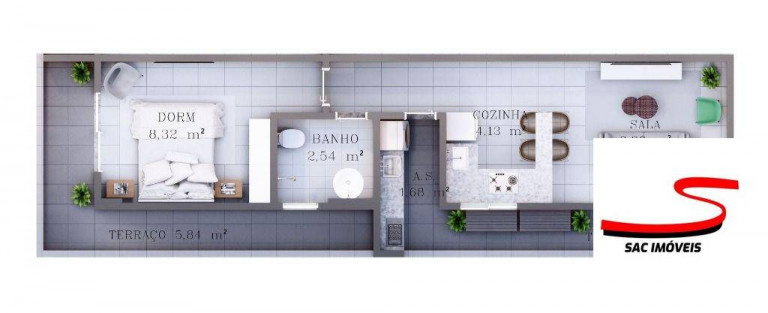 Imagem Apartamento com 1 Quarto à Venda, 41 m² em Canto Do Forte - Praia Grande Imagem Apartamento com 1 Quarto à Venda, 41 m² em Canto Do Forte - Praia Grande