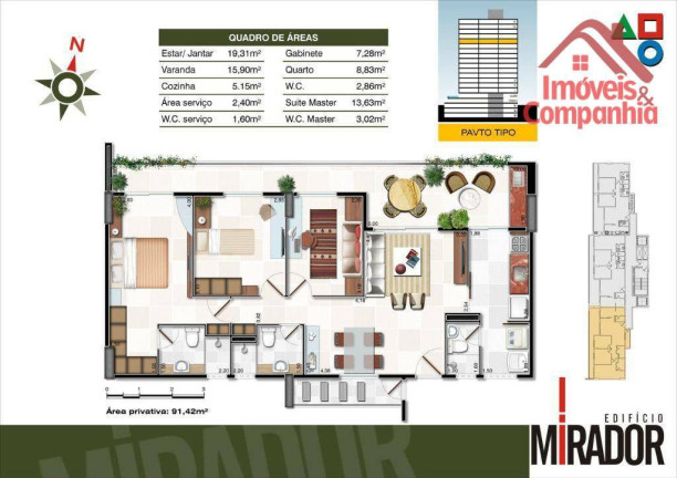 Imagem Apartamento com 3 Quartos à Venda, 88 m² em Meireles - Fortaleza