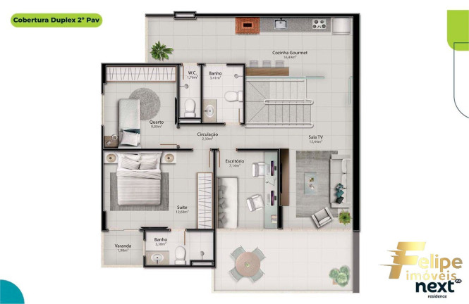 Imagem Cobertura com 4 Quartos à Venda, 181 m² em Jacuhy - Serra