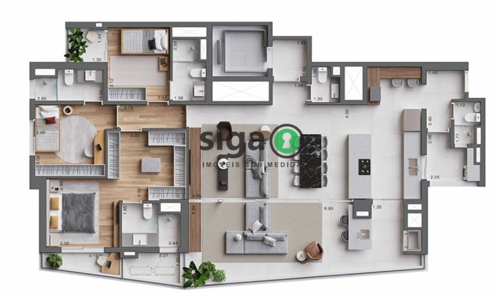Imagem Apartamento com 4 Quartos à Venda, 169 m² em Brooklin - São Paulo Imagem Apartamento com 4 Quartos à Venda, 169 m² em Brooklin - São Paulo