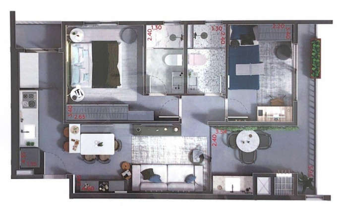 Imagem Imóvel com 2 Quartos à Venda, 40 m² em água Verde - Curitiba Imagem Imóvel com 2 Quartos à Venda, 40 m² em água Verde - Curitiba