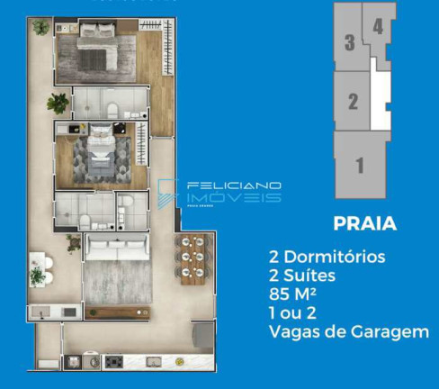 Imagem Apartamento com 3 Quartos à Venda, 137 m² em Flórida - Praia Grande Imagem Apartamento com 3 Quartos à Venda, 137 m² em Flórida - Praia Grande
