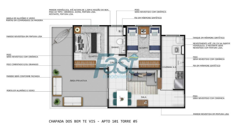 Imagem Apartamento com 2 Quartos à Venda, 42 m² em Jardim Imperial - Cuiabá
