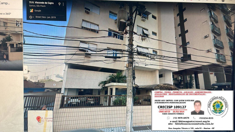 Apartamento com 2 Quartos à Venda, 89 m² em Campo Grande - Santos