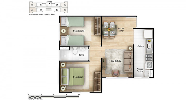 Imagem Apartamento com 2 Quartos à Venda, 41 m² em Jardim Gilda Maria - São Paulo