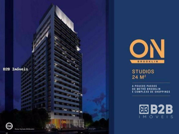 Apartamento com 1 Quarto à Venda, 22 m² em Brooklin Paulista - São Paulo