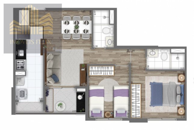 Imagem Apartamento com 2 Quartos à Venda, 56 m² em Morumbi - São Paulo Imagem Apartamento com 2 Quartos à Venda, 56 m² em Morumbi - São Paulo