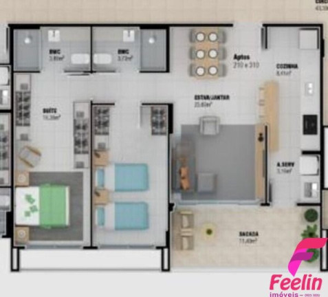 Imagem Apartamento com 2 Quartos à Venda, 130 m² em João Paulo - Florianópolis