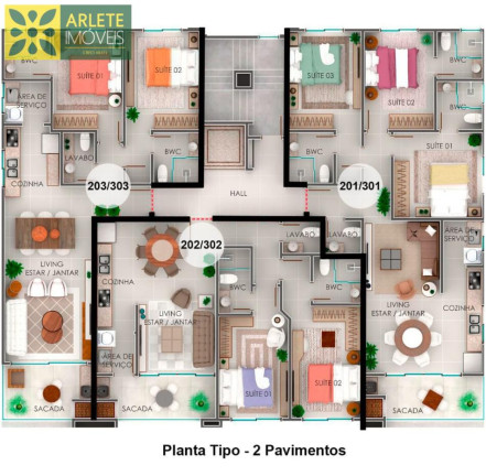 Imagem Apartamento com 3 Quartos à Venda, 162 m² em Bombas - Bombinhas Imagem Apartamento com 3 Quartos à Venda, 162 m² em Bombas - Bombinhas