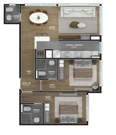 Imagem Apartamento com 2 Quartos à Venda, 80 m² em Floresta - Gramado