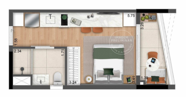 Imagem Studio com 1 Quarto à Venda, 26 m² em Moema - São Paulo