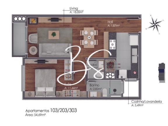 Imagem Apartamento com 2 Quartos à Venda, 90 m² em Avenida Central - Gramado