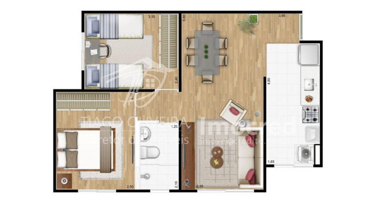 Imagem Imóvel com 2 Quartos à Venda, 45 m² em Parque Yolanda (nova Veneza) - Sumaré