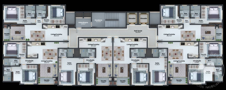 Imagem Apartamento com 2 Quartos à Venda, 64 m² em Morretes - Itapema