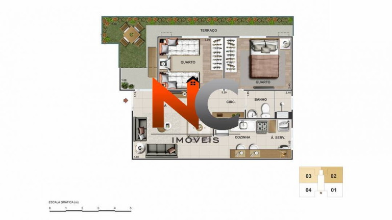 Imagem Apartamento com 2 Quartos à Venda, 42 m² em Campo Grande - Rio De Janeiro Imagem Apartamento com 2 Quartos à Venda, 42 m² em Campo Grande - Rio De Janeiro