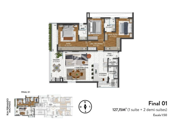 Imagem Apartamento com 2 Quartos à Venda, 89 m² em América - Joinville Imagem Apartamento com 2 Quartos à Venda, 89 m² em América - Joinville