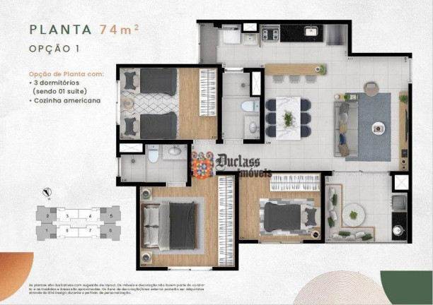 Imagem Apartamento com 3 Quartos à Venda, 74 m² em Parque Rural Fazenda Santa Cândida - Campinas Imagem Apartamento com 3 Quartos à Venda, 74 m² em Parque Rural Fazenda Santa Cândida - Campinas