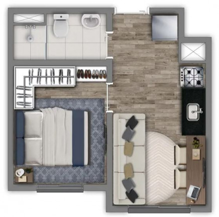 Imagem Apartamento com 1 Quarto à Venda, 34 m² em Santo Amaro - São Paulo Imagem Apartamento com 1 Quarto à Venda, 34 m² em Santo Amaro - São Paulo
