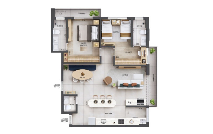 Imagem Apartamento com 3 Quartos à Venda, 96 m² em Jardim Guedala - São Paulo Imagem Apartamento com 3 Quartos à Venda, 96 m² em Jardim Guedala - São Paulo