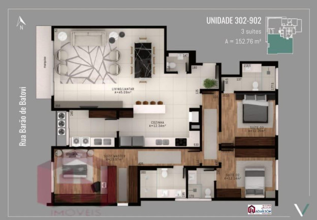 Imagem Imóvel com 2 Quartos à Venda, 69 m² Imagem Imóvel com 2 Quartos à Venda, 69 m²