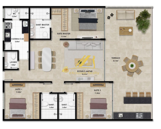 Imagem Imóvel com 3 Quartos à Venda, 168 m² em Jardim Atlântico - Ilhéus