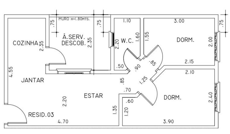 Apartamento com 2 Quartos à Venda, 43 m² em Vila Príncipe De Gales - Santo André