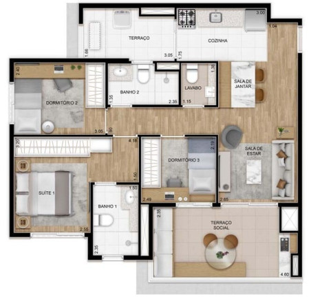 Imagem Apartamento com 3 Quartos à Venda, 79 m² em Vila Cruzeiro - São Paulo