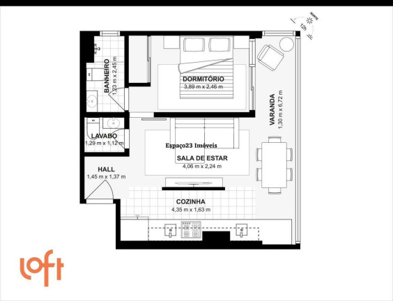 Imagem Apartamento com 1 Quarto à Venda, 47 m² em Itaim Bibi - São Paulo